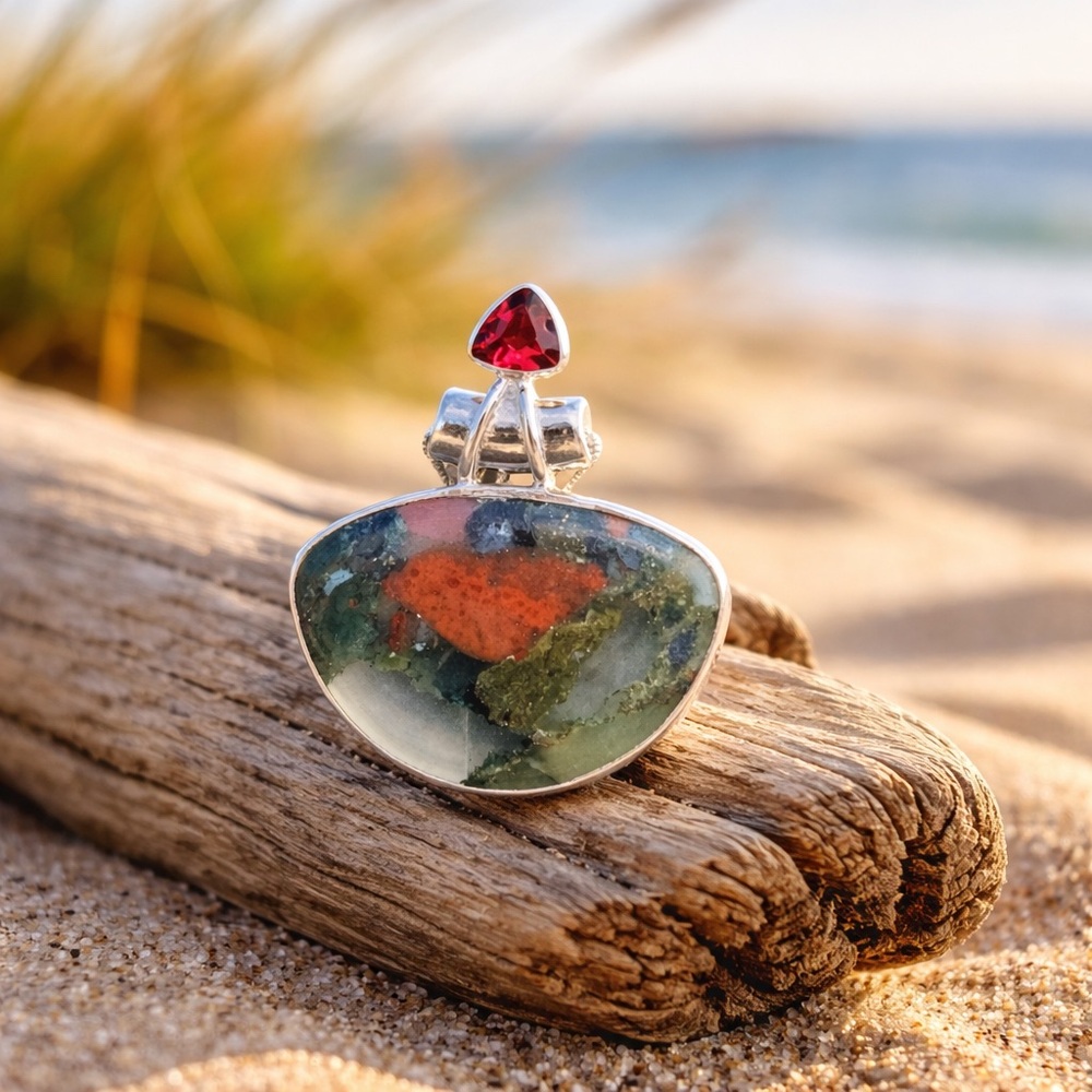 Bloodstone & Garnet Necklace - Picture 6 of 13